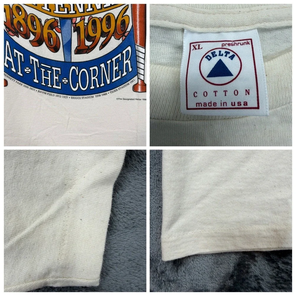 Vintage Single Stitch 1996 Michigan & Trumbull Baseball‎ Shirt Delta XL USA